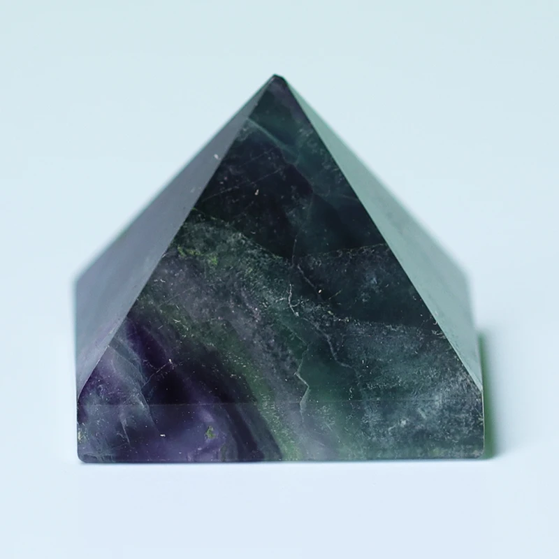 Tanio Brand new 100% naturalna kryształowa piramida fluoryt na kwarcu kamień leczniczy