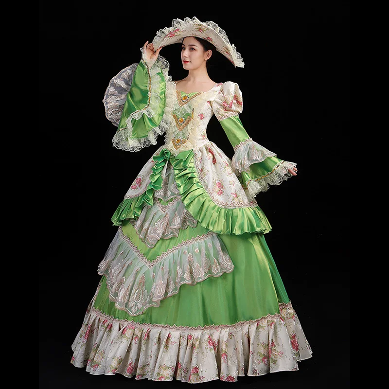 Элитные корт рококо барокко Marie Antoinette Бальные платья 18 век Ренессанс, платье для женщин