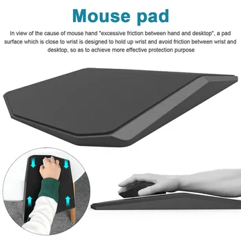 

Ergonomic Design Gaming Arm Rest Solid Desk Mat Pain Relief Non Slip Mouse Pad Home Office Three Dimensional With Wrist Support