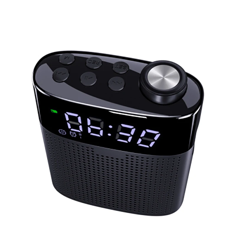 Портативный беспроводной Bluetooth мегафон проводной усилитель голоса Мини громкоговоритель с микрофоном Поддержка FM радио TF AUX будильник