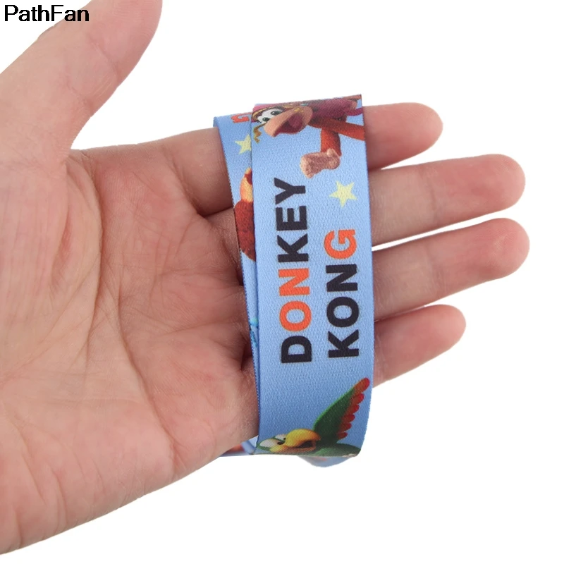 Patchfan donkey kong Мультяшные шнурки на шею ремни для телефонов ключи бисера футляры для идентификационных карт брелок лямки A2367