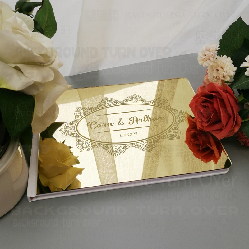 Wedding Personalized Signature Decor Names Date Gifts Guest Book Rustic Alternative Guestbook Blank G041
