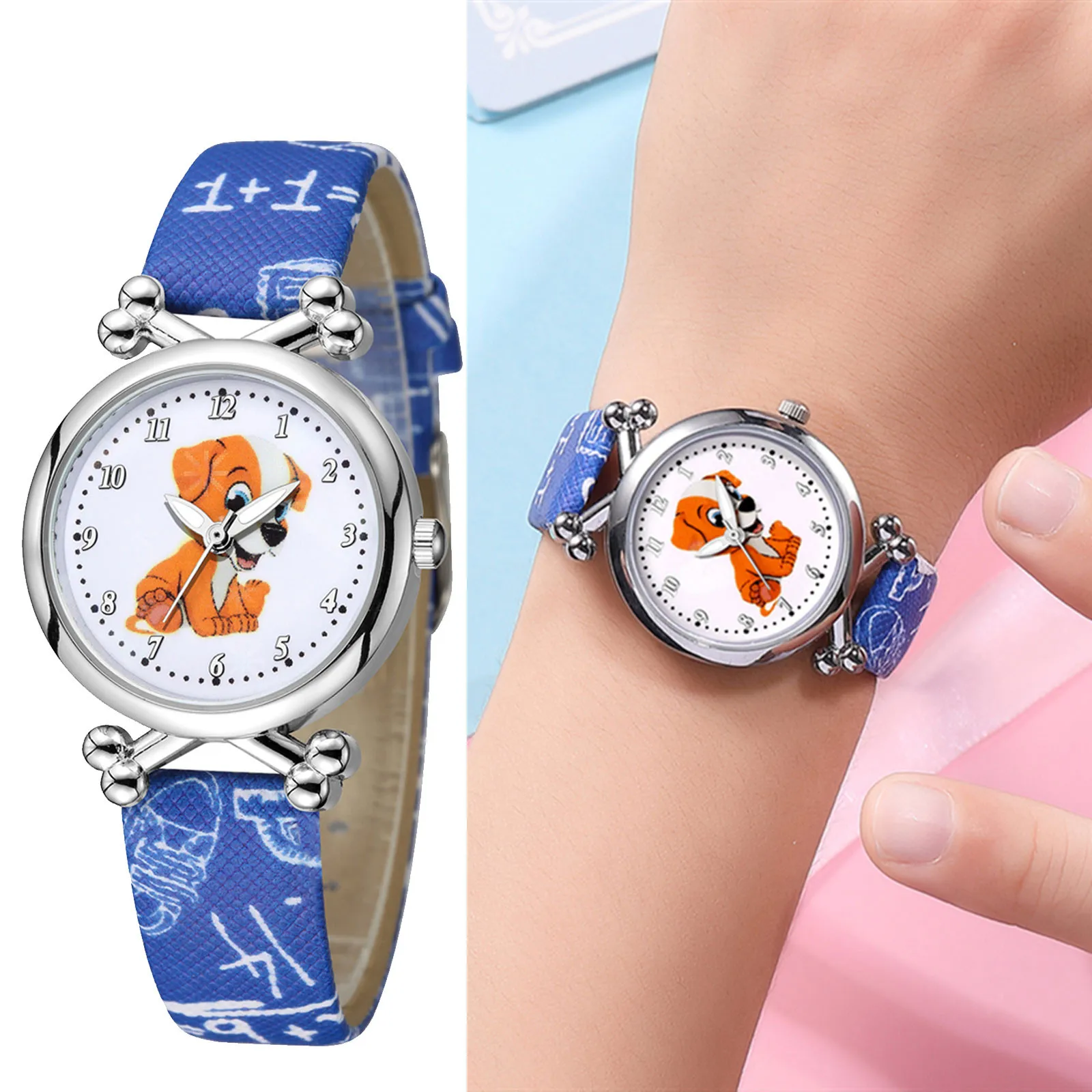 Relogio infantil Children Watches Fashion Sports Cute dog Pattern Quartz Watch Christmas Gift kid wristWatch New часы детские W3 afbeelding