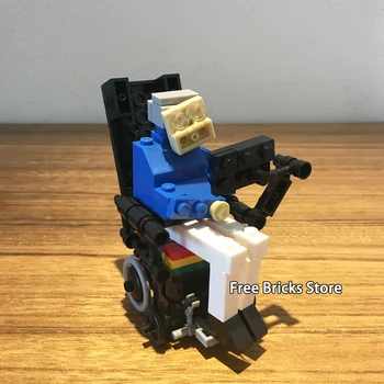 

100+pcs MOC Set DIY Stephen Hawking Mini Figures Creative Collection Bricklink Model Educational Building Blocks Toys for Kids