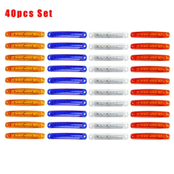 

9-LED Lights Lights Truck Bus 40PCS 9LED 40Pcs Sealed Side Marker Clearance