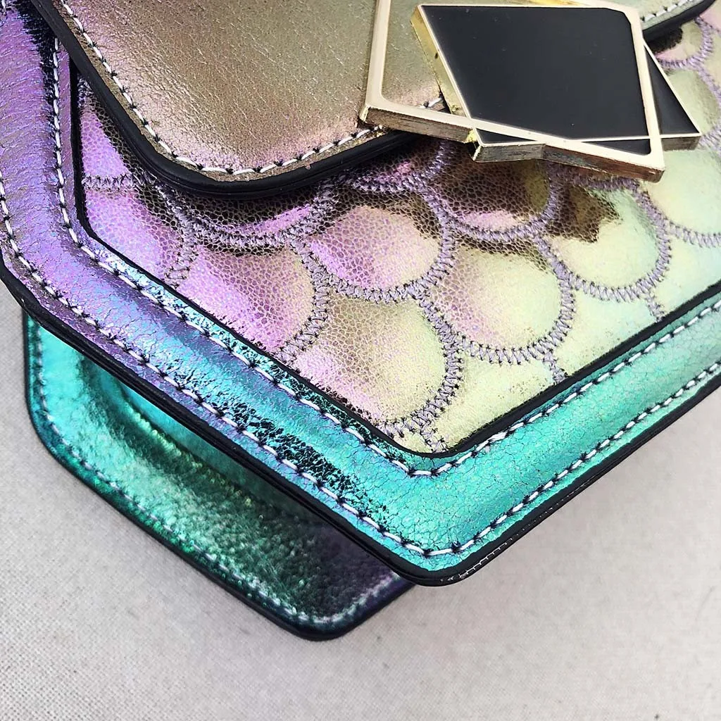 Сумки через плечо для женщин Bolsos Mujer De Marca Famosa красочные рыбы Patton Polygon сумка модная Наплечная Сумка