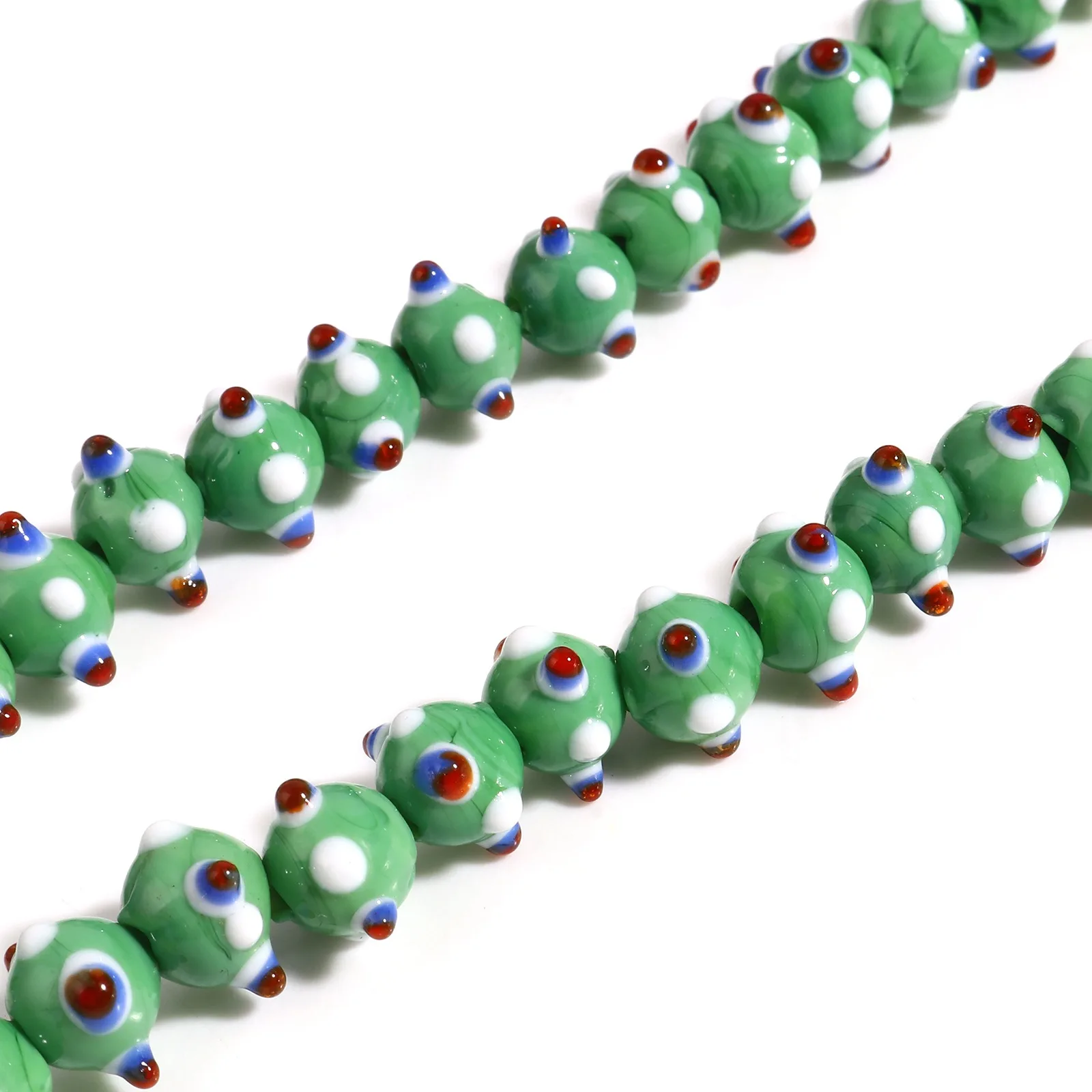 10PCs Multicolor 11mm Murano Glas Perlen Runde Ball Lose Spacer Perlen DIY Herstellung Halskette Armbänder Für Mädchen Frauen schmuck – Detail 11
