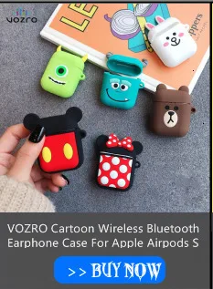 VOZRO Тоторо беспроводной Bluetooth чехол для наушников для Apple Airpods силиконовый чехол для наушников s для Airpods2 защитный чехол