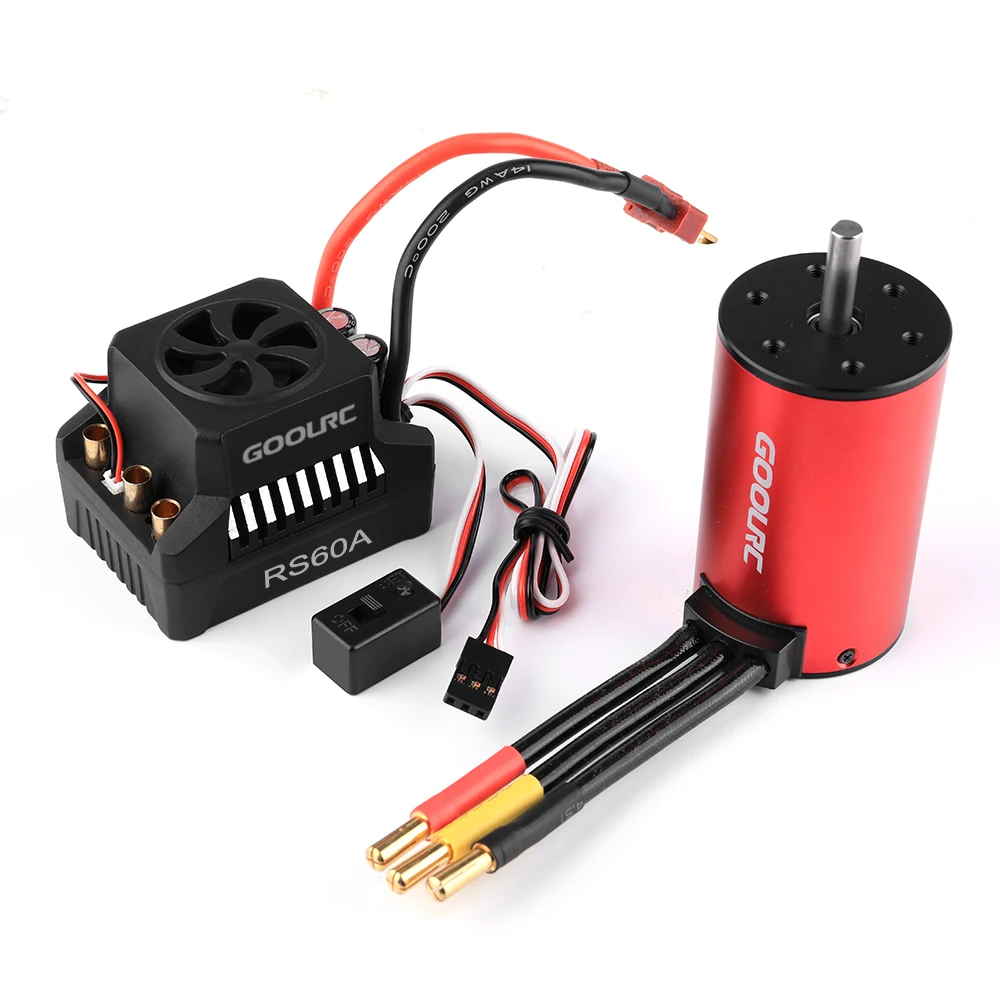 Новейший 3660 3800KV бесщеточный двигатель и 60A бесщеточный брызгозащищенный электронный регулятор скорости ESC для 1/10 RC автомобиля гусеничного грузовика