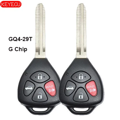 KEYECU дистанционный брелок Замена для Toyota 2010-2013 Corolla, 2009- Venza FCC: GQ4-29T-G