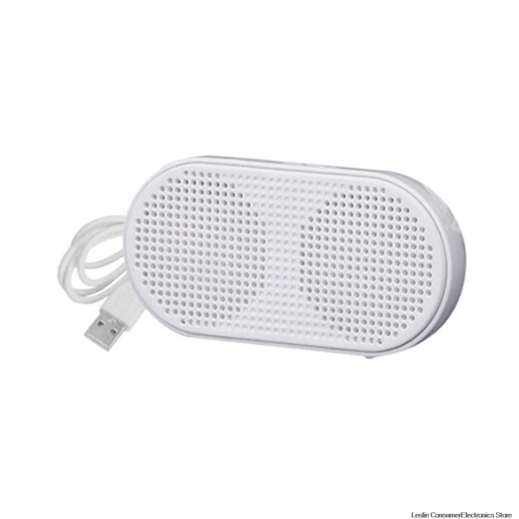 Mini Usb Speaker Dual Speaker Unit Stereo Audio Music Player Computer Small Speaker Built-In Sound Card Decoder - Цвет: Белый