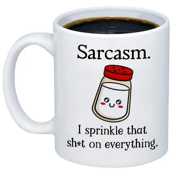 

Funny Mugs for Women Sarcasm I Sprinkle That Sht on Everything Coffee Mug