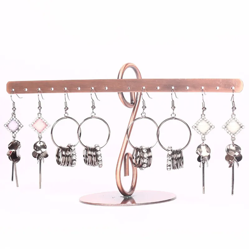 Big Earrings Necklace Jewelry Stand Holder Display Rack Simple Style Ear Studs Metal Stand Holder Display Shelf Jewelry