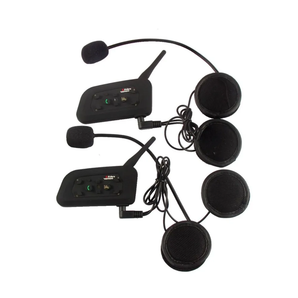 Fodsports 2 шт V6 Pro мотоциклетный шлем Bluetooth гарнитура Интерком 6 всадников 1200 м беспроводной Intercomunicador BT Interphone