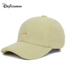Новая модель, шерстяная одежда, шляпа, с вышитыми буквами для отдыха мягкие шапочки Бейсбол шапки студентов Для мужчин и wo Для мужчин Snapback Шапки