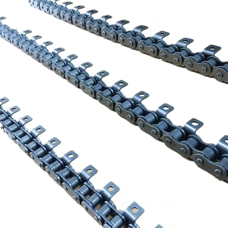 

1.5m Length 96 Links 12A-1 Single Row Single Side Single Hole Curved Plate Conveyor Transmission Roller Chain With A1 Attachment
