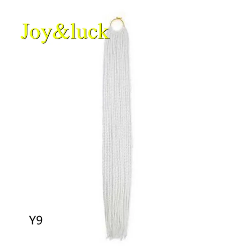 Joy& luck 24 дюйма Сенегальские закрученные крючком косички 30 прядей синтетические волосы для наращивания плетение волос - Цвет: Y9