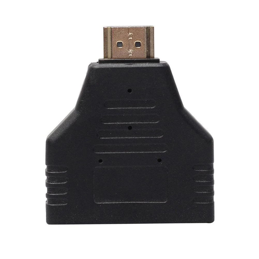 Splitter HD Anticorrosion Male To Dual Female Portable Video Practical 2 Way Easy Install TV Computer HDMI Adapter |