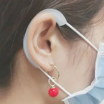 

Reusable Face Mask Soft Silicone Ear Hook Invisible Earmuffs Relieve Pressure Mask Anti-Lexi Artifact Disposable mask