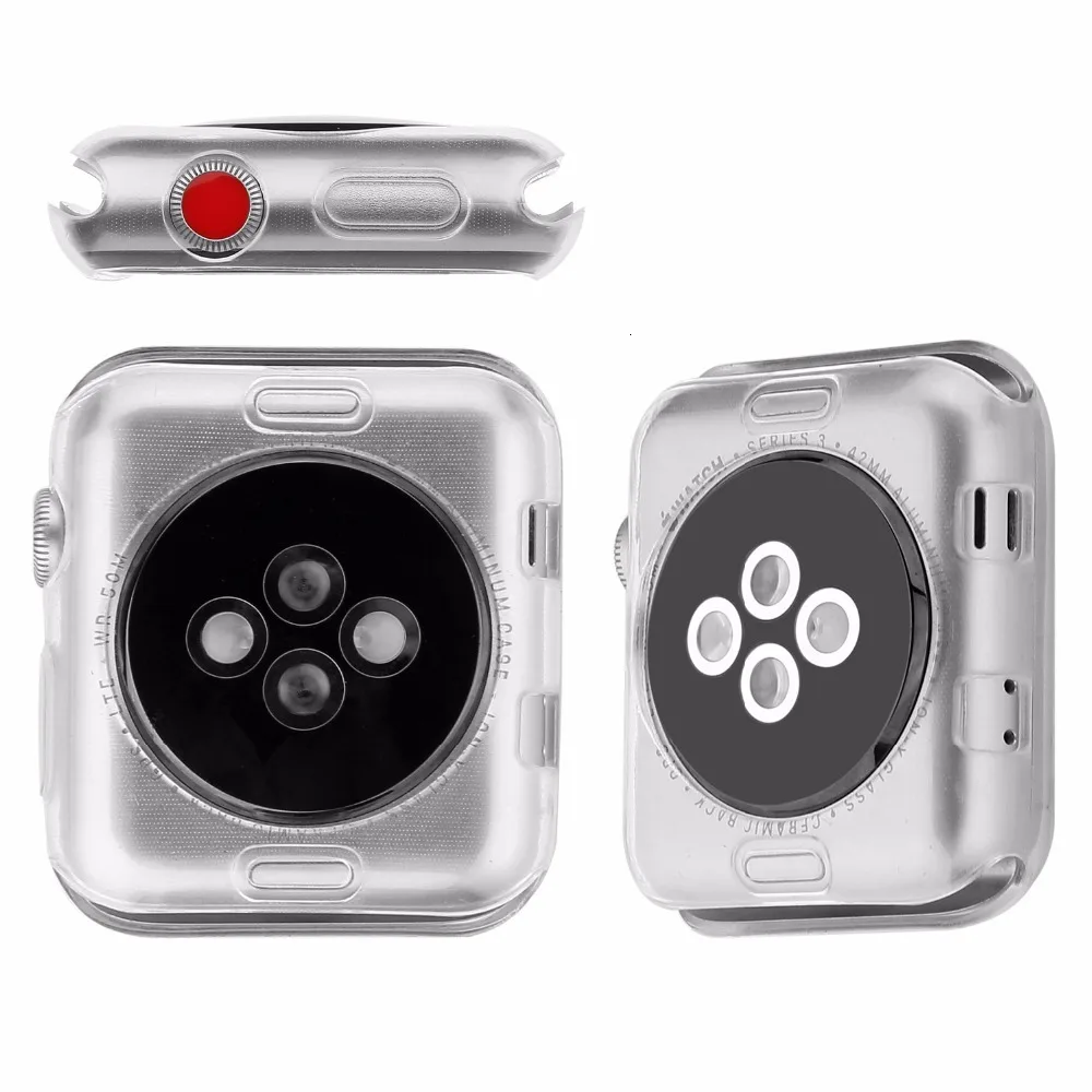Стильный мягкий ТПУ защитный чехол iwatch Series 5 3 2 1 для Apple Watch 38 мм 42 мм цветной чехол 44 мм идеальный бампер