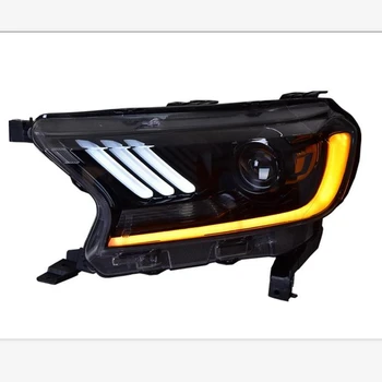 

VLAND car styling head lamp for Ranger headlight 2016 2017 for Mustang head light with LED moving signal+DRL+plug and play