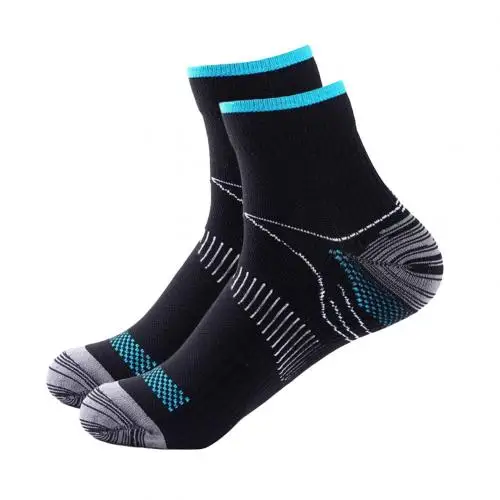 Мужские спортивные носки для верховой езды, велоспорта, баскетбола, бега, спортивные носки, летние походные, теннисные, лыжные, мужские, женские, велосипедные, Нескользящие - Цвет: Black and Blue