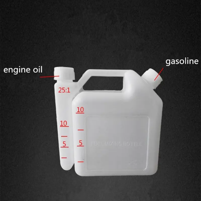 1.5L литр 2-х тактный двигатель бензиновое горючее масло бутылка для смешивания Танк для триммер бензопила инструмент части 1:25