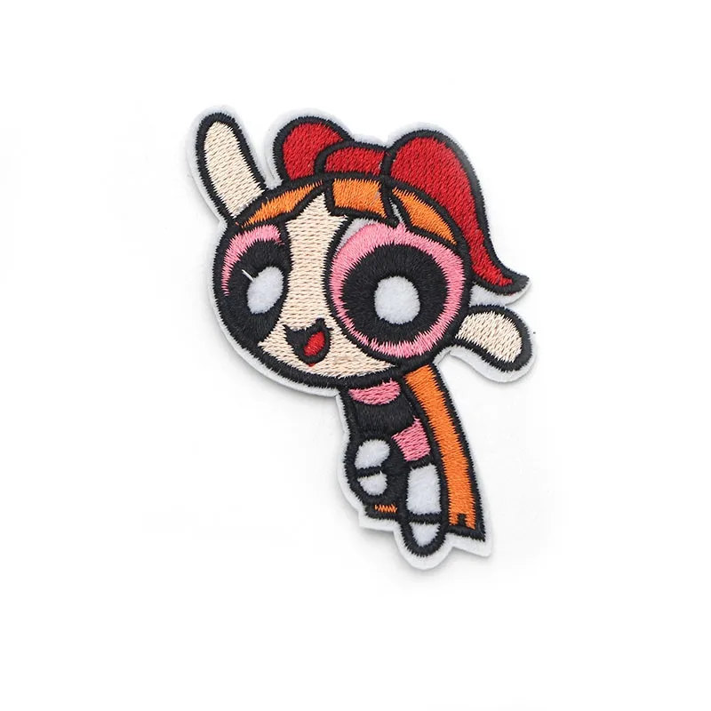 3 The Powerpuff/нашивка для девочек с героями мультфильмов, железная нашивка с вышивкой, термостойкая нашивка для шитья, аппликация для шитья, тканевые значки «сделай сам» G0090 - Цвет: 3