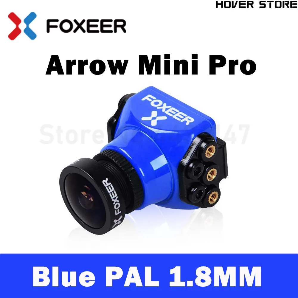 Высококачественный Foxeer Arrow Mini/standard/Micro Pro PAL FPV камера 1,8/2,1 мм с OSD черный/синий/красный для FPV RC Дрон - Цвет: Mini Blue 1.8