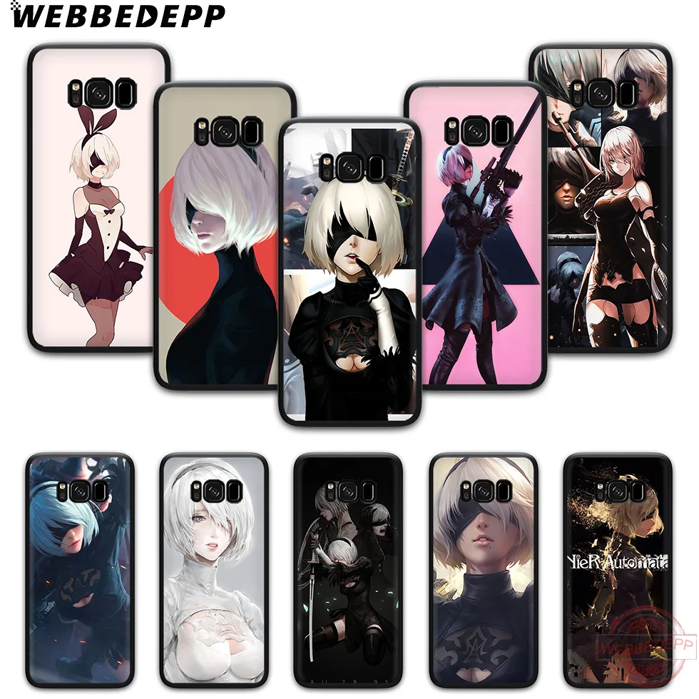 WEBBEDEPP Anime NieR Automata Soft Phone Case for Samsung S6 S7 Edge S8 S9 S10 Plus J4 J6 J7 J8 Note8 9 10 |
