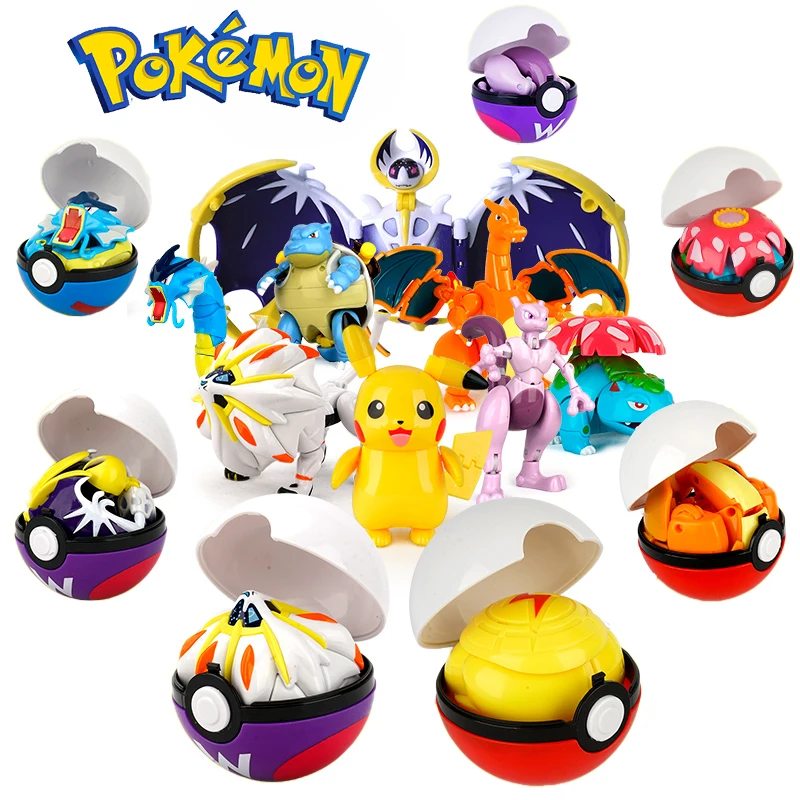 TOMY Покемон фигурка покебола DIY трансформация мяч игрушка Пикачу Чаризард Mewtwo
