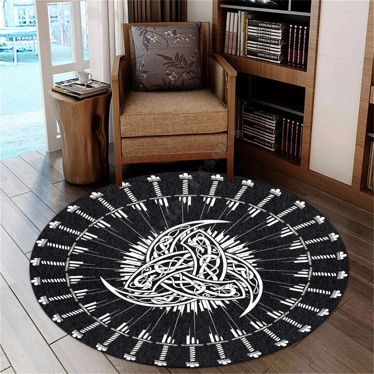 

Viking Style Carpet Horn of Odin 3D All Over Printed Rug Non-slip Mat Dining Living Room Soft Bedroom Carpet