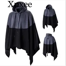 Мужской плащ Тренч модный стоячий воротник Свободная шикарная куртка Кейп зимняя мужская уличная одежда пуловеры