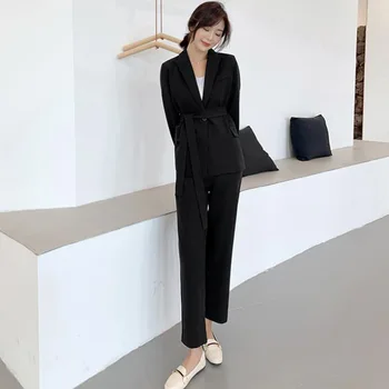 

Women's pants suits two-piece 2020 new casual spring and autumn slim long-sleeved ladies jacket feminine Casual trousers suit
