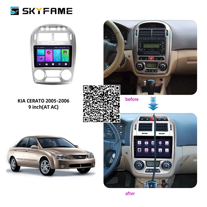 Автомагнитола SKYFAME 4 + 64G для KIA Cerato 2005 2006 Android мультимедийная система | Автомобили и