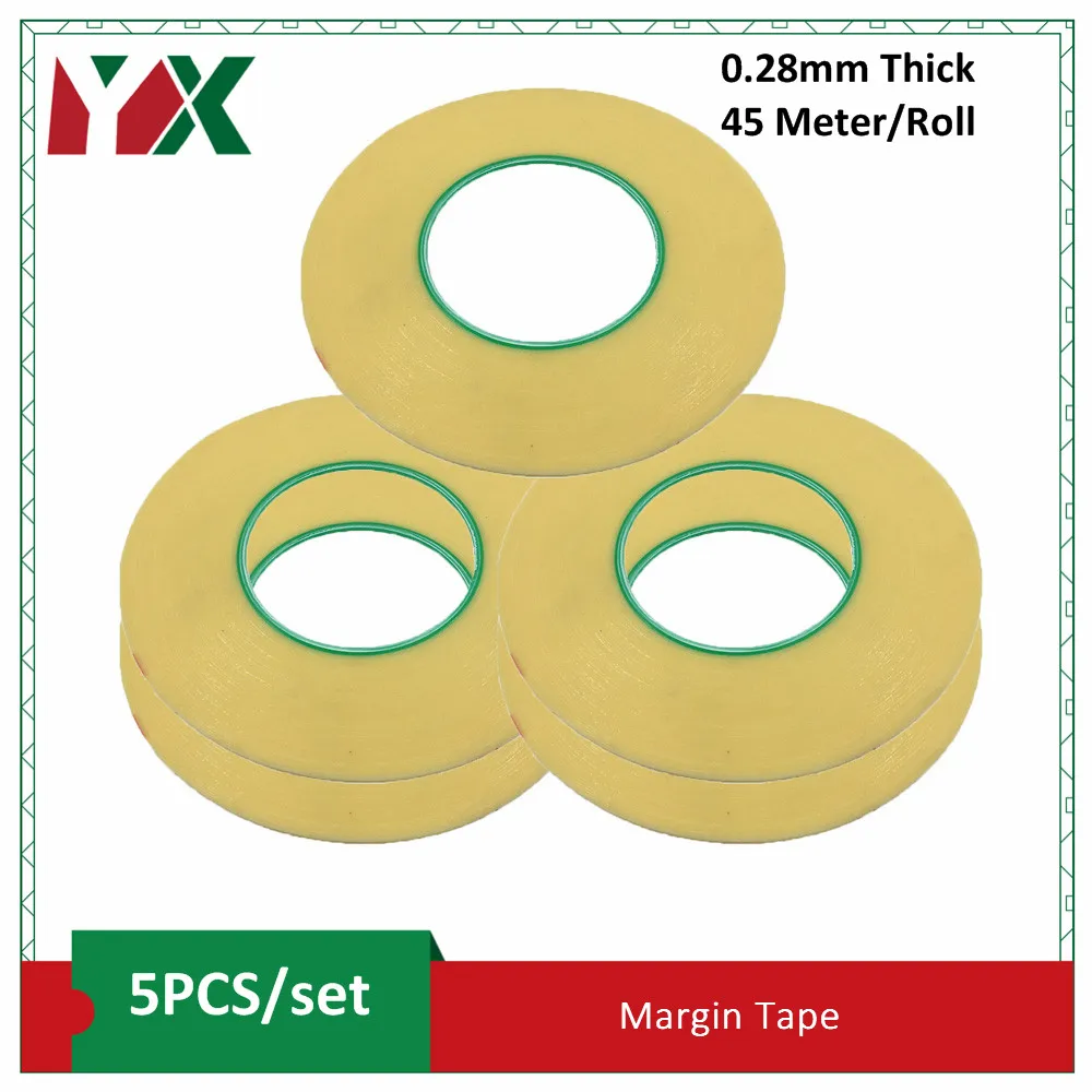 

0.28mm Margin Tape Transformer Insulation Tape Rubber Adhesive Coil Wrapping Tape 45Meter 5PCS