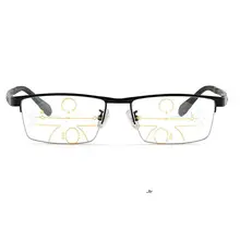 Ретро прогрессивные мульти-фокус очки для чтения Ретро Бизнес квадратные очки по рецепту для мужчин и женщин очки для чтения FML