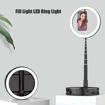 

Dimmable LED Selfie Ring Light USB Charge Photography Video Lamp with 1.68m Foldable Tripod Phone Fill Lighting for Youtube Make