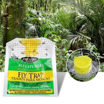 

Flycatcher Bag Home Garden Outdoor Disposable Fly Catcher Control Trap Insecticide Flies Flycatcher Trap 5 Packs Attractant