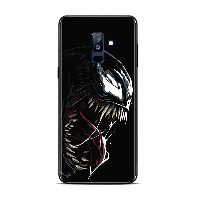 silicone cover with s pen Phone Case For Samsung A8 A9 Star A7 A9 A6 Plus 2018 A3 A5 2017 2016 A750 A6S A8S Marvel-venom- Black Soft Cover kawaii phone cases samsung