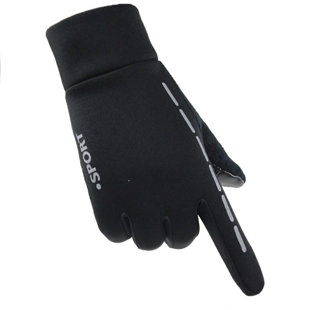 Мужские и женские перчатки, для использования телефона, с экраном, для спорта на открытом воздухе, для езды на велосипеде, для бега, перчатки с полными пальцами, зимние теплые перчатки# Zer