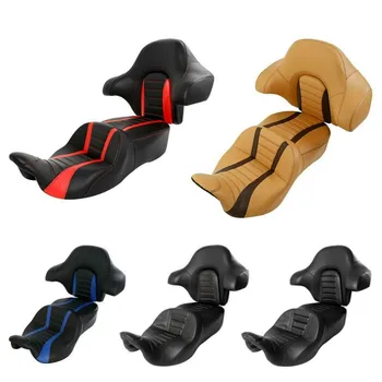 

Motorcycle 5 Style Driver Passenger Seat Wrap Around Backrest For Harley Touring Street Glide 14-20