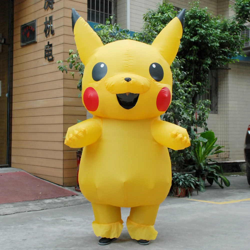 Надувные костюмы Хэллоуин желтый костюм косплей Pika Disfraz для взрослых мужчин и женщин ролевые игры
