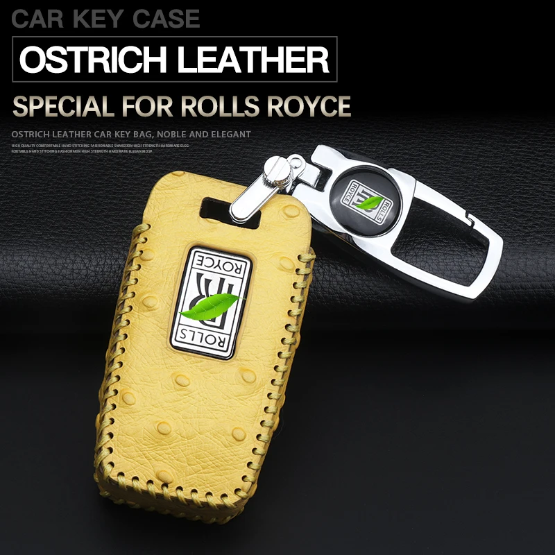 Чехол для ключей Rolls Royce, кожаный чехол для ключей, Gust Phantom, автомобильный значок, автомобильная этикетка, кожаная коробка для ключей, сумка, кольцо, аксессуары
