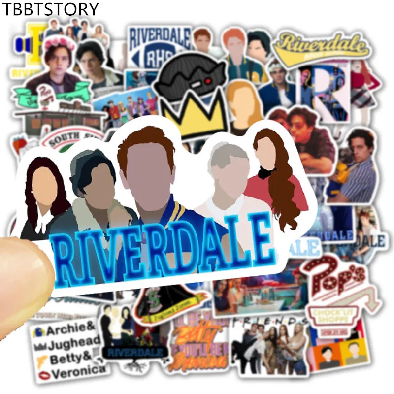 50pcs Tv Show Riverdale Stickers for Scrapbooking Skateboard Car Suitcase DIY Computer Laptop Phone Notebook Waterproof Sticker