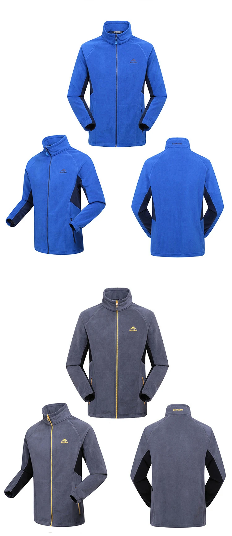 ROYALWAY Мужская утолщенная флисовая мягкая куртка для спорта на открытом воздухе, зимние походные флисовые куртки RFLM3205G