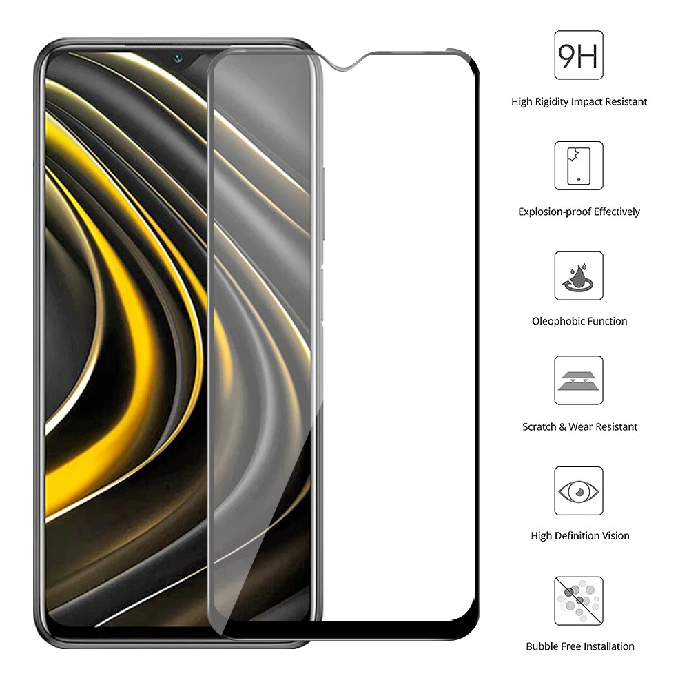 phone glass protector Protective Glass for Xiaomi Poco m4 pro glass screen protector poco x3 pro f3 m3 pro x3 nfc tempered glass poco f3 x3 gt m4pro phone screen cover