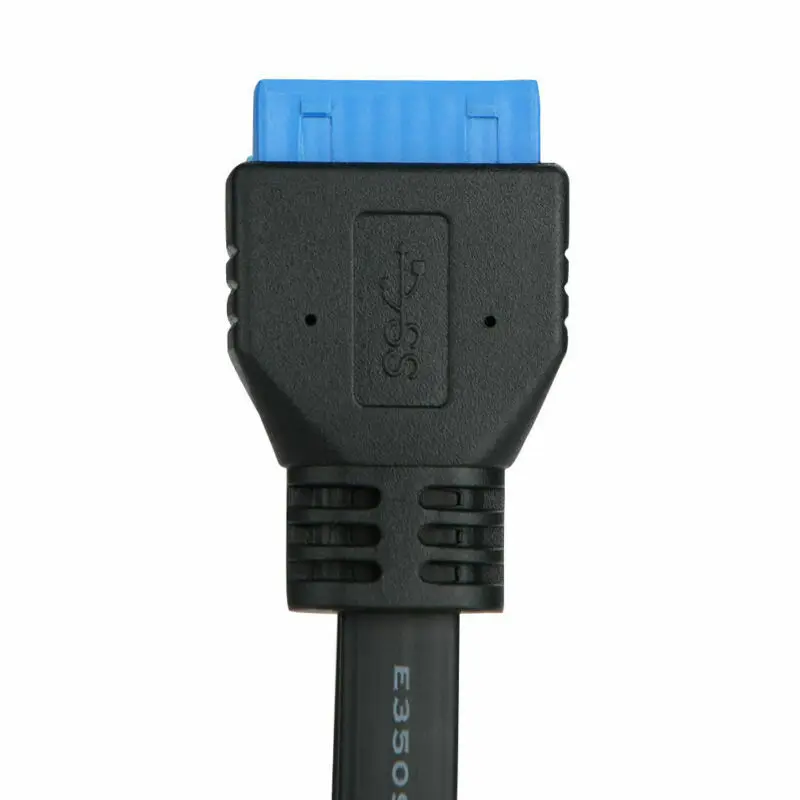 USB 3.0 Dual Ports A Female Mount to Motherboard 20pin Header Cable Cord 30/50cm  Supports data transfer speeds up to 5Gbps.