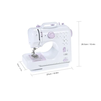 

Hot 12 Stitches Mini Sewing Machine 505A Portable Knitting Machine Multifunction Electric Replaceable Presser Foot Factory Produ
