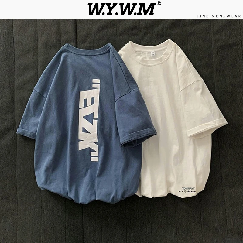 WYWM 2020 черная футболка с буквенным принтом мужская повседневная Harajuku мужские
